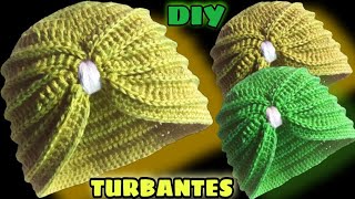 GORROS TURBANTES a crochet manualidades faciles [upl. by Artinek]