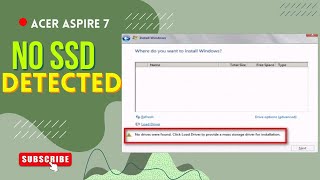 ACER Aspire 7  No SSD detected  FIX [upl. by Parfitt704]