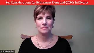 Key Considerations for Retirement Plans and QDROs in Divorce Mediation [upl. by Nick]