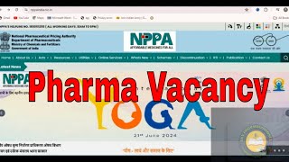 Pharmacy Jobs at National Pharmaceutical Pricing Authority  NPPA  Pharmacy vacancy [upl. by Wini]