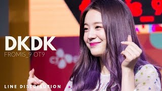 Fromis9 OT9 프로미스나인  DKDK 두근두근  Line Distribution Comparison [upl. by Ames]