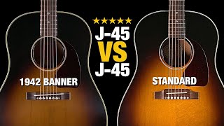 Gibson 1942 Banner J45 vs Standard J45 [upl. by Winters]