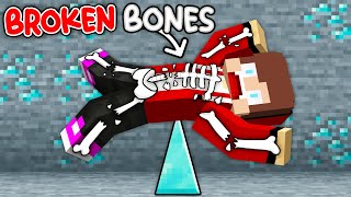 JJ Broke all BONES HURT in Minecraft  Maizen [upl. by Olegnalehcim]