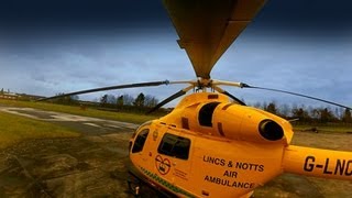 Lincolnshire and Nottinghamshire Air Ambulance LNAACT Ambucopter [upl. by Kliman970]