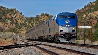 Amtrak’s Southwest Chief in Canyoncito NM w Horn Show  4415 [upl. by Botsford]