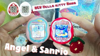 Tamagotchi uni angel festival sanrio amp nano hello kitty unboxing amp evolutions guide たまごっちユニ サンリオ [upl. by Howzell279]