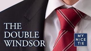 How to Tie a Tie Double Windsor Knot MIRRORED amp SLOW FOR BEGINNERS The Only Knot You Need to Know [upl. by Ydarb]