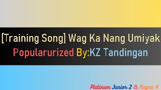 Training Wag Ka Nang Umiyak KZ Tandingan KaraokeInstrumentalReyna 4 [upl. by Shirlene]