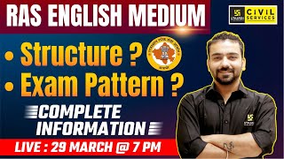 RAS Examination Structure Exam Pattern🔥Complete Information Akshay Sir RAS Utkarsh English [upl. by Maitland]