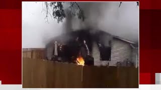 FWPD Two juveniles pets safe after house fire leaves east side home heavily damaged [upl. by Nyrrat]