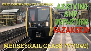 NEW Merseyrail Class 777 train arriving and departing Fazakerly train station [upl. by Akihsan759]