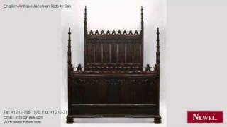 English Antique Jacobean Beds for Sale [upl. by Jolanta270]