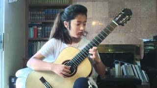 FTarrega Estudio Brillante  played by Jennifer Kim 13 years old [upl. by Pell]