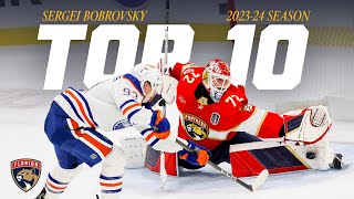 TOP 10 Sergei Bobrovskys Vezina Finalist 202324 Season [upl. by Drona]