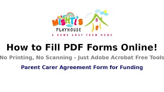 PARENTCARERPROVIDER AGREEMENT FORM FOR NURSERY EDUCATION  Adobe Acrobat Readers FREE [upl. by Nomor]