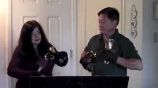 Ukrainian Bell Carol Handbell Duet  Larry and Carla [upl. by Hubble]