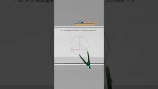 How to Draw a Heptagon Inscribed in a Circle shorts [upl. by Bathilda717]