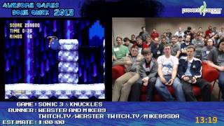 Sonic 3 amp Knuckles  Speed Run in 04546 by werster and mike89 at AGDQ 2013 Genesis [upl. by Jewell]