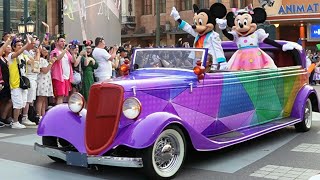 Disney Colourful Pride Parade at Disneyland Paris Pride Night 2023  wMickey Minnie Stitch [upl. by Shevlo397]