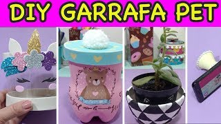 DIY GARRAFA PET  4 ideias INCRÍVEIS usando apenas uma garrafa  Lixo ao Luxo [upl. by Asum]