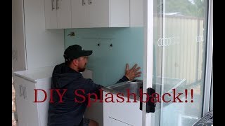 DIY Acrylic Splashback Laundry Renovation Part 6 [upl. by Ahsinel]