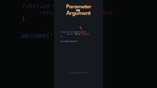 Parameter vs Argument in JavaScript [upl. by Ahsemik]