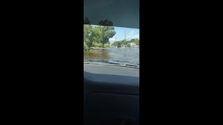 Only road in and out of Dulac covered in water from Tropical Storm Alberto [upl. by Lias584]