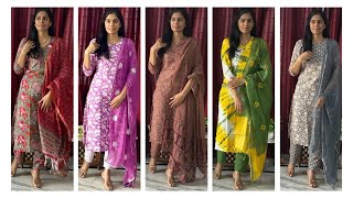 Simple and stylish kurti sets with dupatta for women below Rs 700amazon kurti setsamazon haul [upl. by Nitsoj]