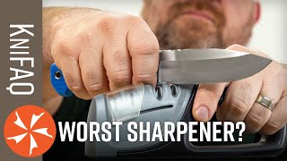 KnifeCenter FAQ 170 Is This The Worst Sharpener [upl. by Yenoh372]