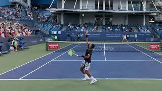 左利き編集、オジェアリアシムのスライスサーブ（スロー）  Felix Auger Aliassime Slice Serve Slow Motion【Lefty】 [upl. by Ynabe188]