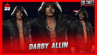 WWE 2K22 Darby Allin Entrance Signatures Finishers amp Victory Motion  Too Sweet Gameplays [upl. by Ahtaela]