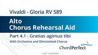 Vivaldis Gloria Part 41  Gratias agimus tibi  Alto Chorus Rehearsal Aid [upl. by Odlaumor]