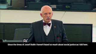 MEP Janusz Korwin Mikke talks about Social Justice SJW [upl. by Novah]