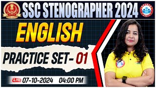 SSC Stenographer 2024  SSC Stenographer English Practice Set 01  English By Kiran Mam [upl. by Ertha582]