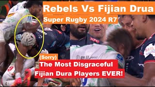 Review Melbourne Rebels Vs Fijian Drua Super Rugby 2024 The Most Disgraceful Fijian Players Ever [upl. by Ohce787]