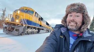 The Aurora Winter Train To Fairbanks ALASKA  12 Hour Snowy Mountains Ride North  Hurricane Gulch [upl. by Adelia]