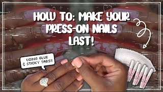 How to Apply Press on Nails with Adhesive Tabs and Glue [upl. by Grekin260]