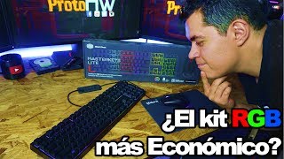 Masterkeys lite L combo RGB de Cooler Master  El kit RGB mas económico [upl. by Strep]