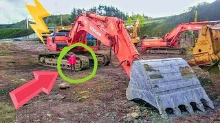 VIDEO NIÑOS MÁQUINAS REALES de Construcción BIG Bulldozer Excavadora Camión Tractor triturador obra [upl. by Arleyne]