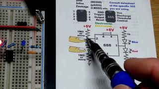 Touch Based LED Flip Flop 555 Bistable Mode [upl. by Nhguaved]