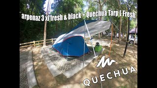 เต็นท์ Quechua arpenaz 3 xl fresh amp black  Quechua Tarp L Fresh ณ จุดกางเต็นท์หาดนพรัตน์ธารา กระบี่ [upl. by Solana]