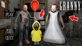 Playing Granny is IT vs Grandpa vs Little Granny  NEW Secret MOD  Gameplay Animation p24 [upl. by Arrotal]