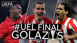 STURRIDGE GRIEZMANN FALCAO Great UEL Final GOALS [upl. by Anirbed]