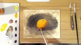 Oil Painting Lesson Orange Demo [upl. by Inahpit]