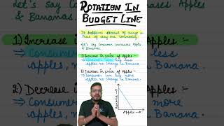 Rotation in Budget line II 11 Microeconomics Ch 2 Consumer Equilibrium I Indifference curve shorts [upl. by Ennylcaj]