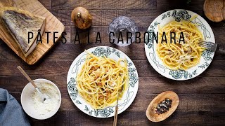 Pâtes à la carbonara la vraie recette italienne [upl. by Yrdnal]