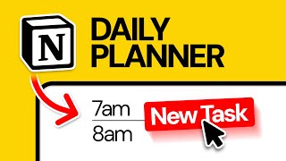 Build a Daily Planner in Notion in only 5 minutes [upl. by Aserehtairam]