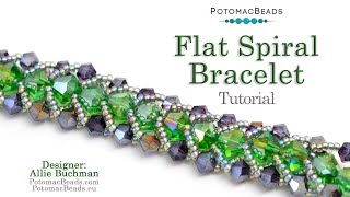 Flat Spiral Bracelet DIY Jewelry Making Tutorial by PotomacBeads [upl. by Dick]