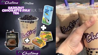 Resep Hazelnut Chocolate Milk tea ala Chatime Resep Simpel Kamu bisa bikin di rumah ENAK Viral [upl. by Rramal]