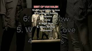 Very Best Top 10 Van Halen Songs vanhalen eddievanhalen evh rock rockmusic music 5150 [upl. by Gurias]